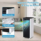 Climatiseur portable Acekool 8000 BTU, climatiseur silencieux 3-en-1 avec télécommande, refroidit jusqu'à 32,5 m², déshumidificateur, ventilateur, minuterie 24h