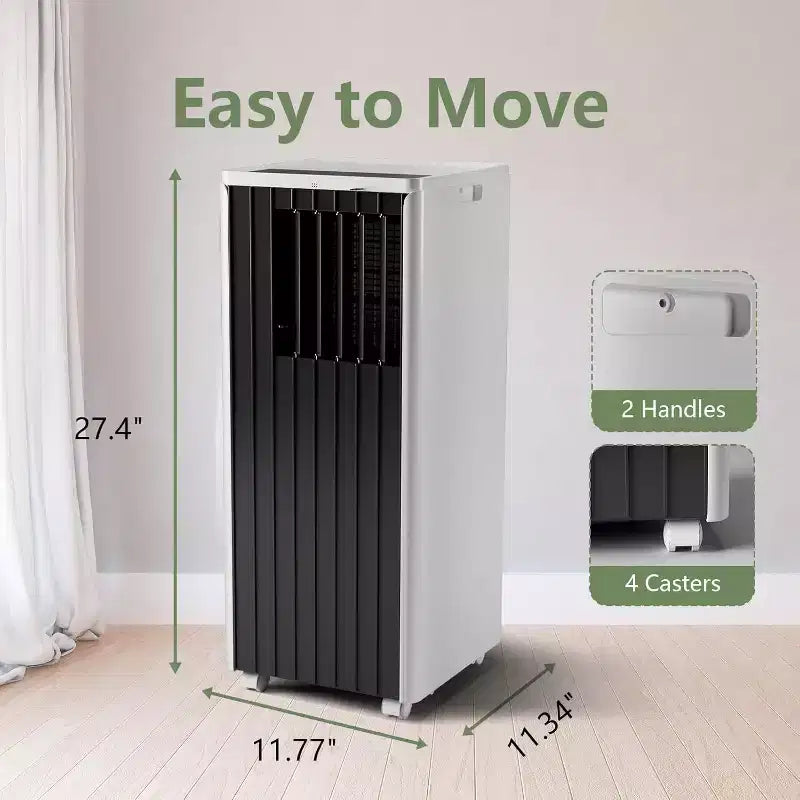 Climatiseur portable Acekool 8000 BTU, climatiseur silencieux 3-en-1 avec télécommande, refroidit jusqu'à 32,5 m², déshumidificateur, ventilateur, minuterie 24h