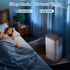 Climatiseur portable Acekool 8 000 BTU 3-en-1 (climatiseur/déshumidificateur/ventilateur), rafraîchit 32,5 m², mode veille silencieux, télécommande et kit fenêtre
