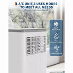 Climatiseur portable Acekool 8 000 BTU 3-en-1 (climatiseur/déshumidificateur/ventilateur), rafraîchit 32,5 m², mode veille silencieux, télécommande et kit fenêtre