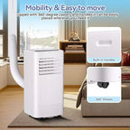 Climatiseur portable Acekool 10 000 BTU, 3-en-1 : climatiseur, déshumidificateur, ventilateur, rafraîchit 52 m², télécommande, écran LED, minuterie 24h, roulettes, blanc