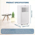 Climatiseur portable Acekool 8 000 BTU, ventilateur déshumidificateur 4 en 1, pour pièces jusqu'à 32,5 m², minuterie, télécommande, déplacement facile