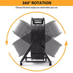 Ventilador de Piso, Ventilador Industrial - Ventilador de Tambor de 24 Pulgadas de Alta Resistencia con 4 Velocidades, Circulador de Aire de Metal para Almacén, Taller, Garaje, Fábrica, Sótano