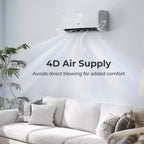 Climatiseur Costway 9100BTU Wifi Mini Split AC 20.5 SEER2 115V Inverter Blanc/Gris