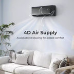Climatiseur Costway 9100BTU Wifi Mini Split AC 20.5 SEER2 115V Inverter Blanc/Gris