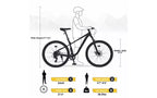 Bicicleta de montaña de 27.5 pulgadas y 8 velocidades, para hombres, mujeres, niños y niñas, suspensión delantera, cuadro de acero