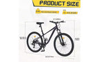Bicicleta de montaña de 27.5 pulgadas y 8 velocidades, para hombres, mujeres, niños y niñas, suspensión delantera, cuadro de acero