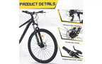 Bicicleta de montaña de 27.5 pulgadas y 8 velocidades, para hombres, mujeres, niños y niñas, suspensión delantera, cuadro de acero