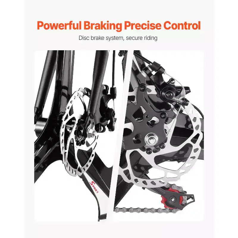 Bicicleta de carretera VEVOR, bicicleta de carreras con ruedas de 700C, sistema de transmisión SHIMANO de 21 velocidades, bicicleta de carretera para desplazamientos urbanos con cuadro de acero al carbono, negra