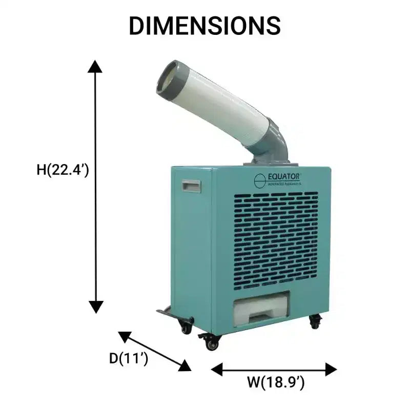 Climatiseur extérieur Equator 3-en-1 AC Chauffage 9000 BTU IP24 à roulettes 110V