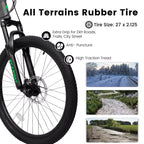 Bicicleta de montaña de doble suspensión NAYSAYE de 27.5 pulgadas y 21 velocidades con amortiguadores dobles para hombres y mujeres, gris, 68.1*27*39.7