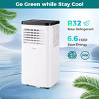 Climatiseur portable Costway 8000/10000 BTU avec ventilateur et déshumidificateur, télécommande