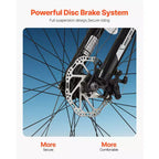 VEVOR Bicicleta de montaña, MTB de 29 pulgadas con suspensión delantera, cambio SHIMANO de 21 velocidades, frenos de disco dobles, cuadro de aleación de aluminio, negro