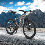 Bicicleta de montaña Zeus y Ruta 24 con 21 velocidades, doble freno de disco, bicicleta con cuadro de acero duradero para niños y niñas