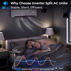 Climatiseur Chauffage Mini Split Costway 24000 BTU avec Kit d'installation de Pompe à Chaleur 2 Tonnes