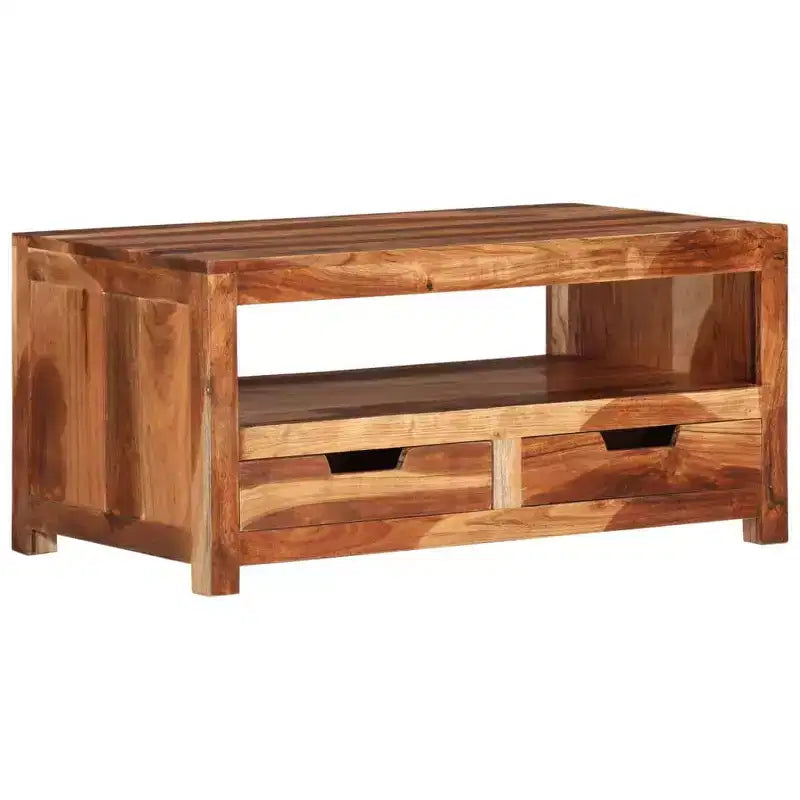 vidaXL Coffee Table Light Brown Solid Acacia Wood
