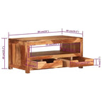 vidaXL Coffee Table Light Brown Solid Acacia Wood