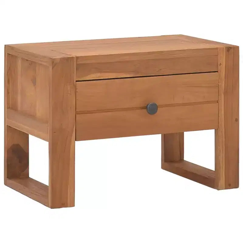 vidaXL Bedside Cabinet 19.7x11.8x13.8 Solid Teak Wood