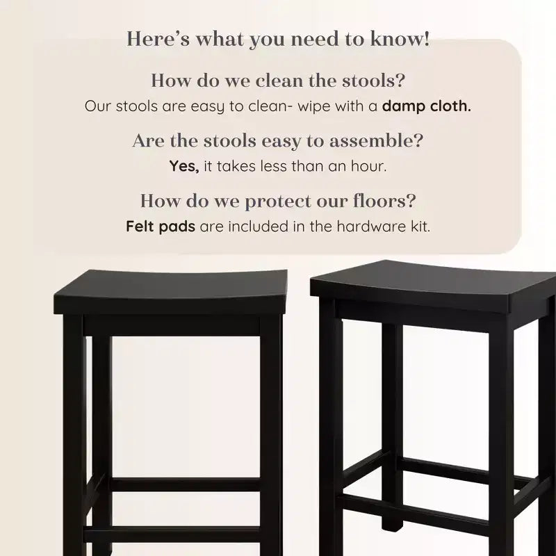 Stool Counter Height, (24in) - 2 pack