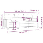 3-seater Sofa Dark Grey Fabric (100% polyester), metal, textilene