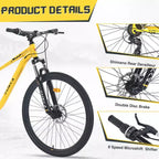 Bicicleta de montaña Whisen 27.5 con cambio trasero de 8 velocidades, suspensión delantera, cuadro de acero
