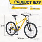 Bicicleta de montaña Whisen 27.5 con cambio trasero de 8 velocidades, suspensión delantera, cuadro de acero