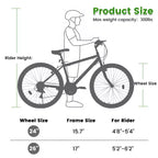 Bicicleta de Montaña Okak 24IN con Cuadro de Acero al Carbono, Bicicleta para Niños de 21 Velocidades con Doble Freno V y Asiento Ergonómico, Bicicleta para Viajes Diarios y Ocio