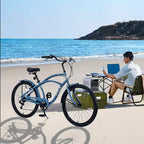 Bicicleta de paseo Okak de 26 pulgadas con sistema de 7 velocidades, bicicleta para hombre con frenos V delanteros y traseros, bicicleta con cuadro de metal para adolescentes y adultos