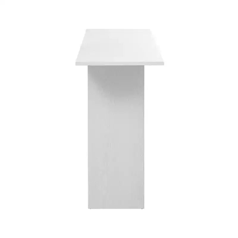 Wood Curved Console Table with Shelf, Modern Entryway Table with Ash Veneer Designed for Entryway and Hallway