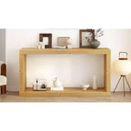 Minimalist Wood Console Table with Storage, Modern Narrow Entryway Table with Open Shelf for Hallway and Entryway
