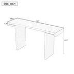 Okak Modern Painted Finish Wooden Console Table with Geometric Clean Lines,American Design Entryway Table for Living Room,Hallway