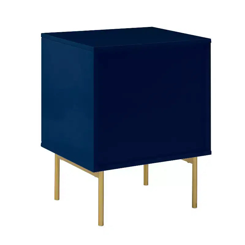 Ceandro Contemporary Classic 2-Drawer end table Set of 2|ARTFUL LIVING DESIGN-NAVY