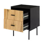 Ceandro Contemporary Classic 2-Drawer end table Set of 2|ARTFUL LIVING DESIGN-NAVY