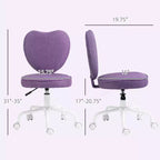 Heart Love Shaped Back Design Office Chair with Adjustable Height