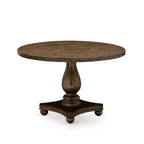 HomeStock 5-Piece Distressed Jacobean Finish Solid Wood Top Dining table with 4 Chairs