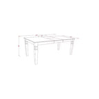 HomeStock 5-Piece Black and Cherry Finish Solid Wood Top Dining table with 4 Chairs