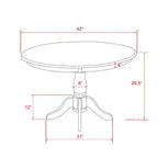 HomeStock 5-Piece Wire Brushed Black Finish Solid Wood Top Dining table with 4 Chairs
