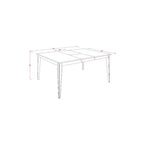HomeStock 5-Pc Cappuccino Solid Wood Top - Dining Room Set with Leaf - Seats 4