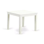 French Country Dining Set 5Pc Square Table & Chairs - Linen White Legs, Gray Fabric