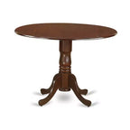 3-Piece Mahogany Finish Solid Wood Top-Round Dining Room Set -Seats 4