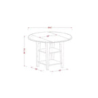 Round Dining Table Set 5pc 20-42 Inch Table w/ Drop Leaves & 4 Chairs