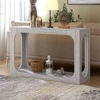 Galano Console Table with Two-Tier Open Shelf 47 W x 15.6 D x 30 H