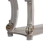 Royal Hampton 58 Inch Sofa Console Table, Classic Scrolled Legs, Brushed Gold, Shelf