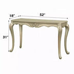 Royal Hampton Sofa Table, Ornate Classic European Champagne Gold Wood 52 Inch