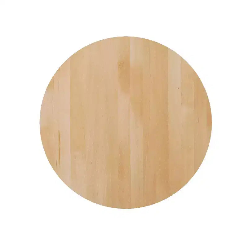 Flash Furniture Bennett Round Solid Wood Commercial Indoor Tabletop with 18 Round Dining Height Rust-Resistant Cast Iron Base