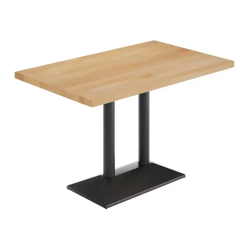 Flash Furniture Bennett Rectangular Solid Wood Indoor Tabletop with 27 x 15 Double Column Dining Height Table Base