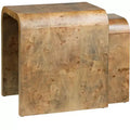 Crestview Collection 2 Piece Rectangle Brown Solid Wood Accent_Nesting Tables Set