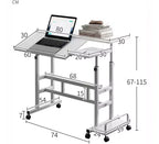 32 Inch Mobile Standing Desk with Wheels, Adjustable Height Rolling Computer Table for Home Office, Treadmill Walking Pad, Compact Workstation