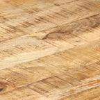 vidaXL Coffee Table Gray Rough Mango Wood Medium Durable Coffee Table