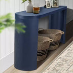60 Modern Entryway Console Table, Thick Top Hallway Table with Reversible Curved Legs for Living Room or Foyer - Panipeachy